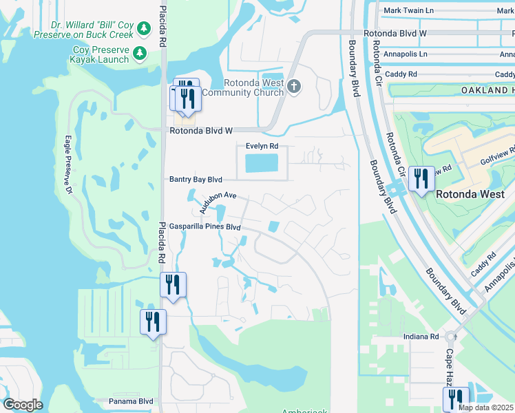 map of restaurants, bars, coffee shops, grocery stores, and more near 9254 Pinehaven Way in Englewood