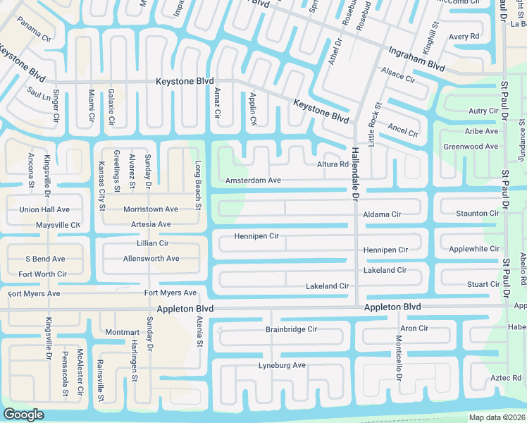map of restaurants, bars, coffee shops, grocery stores, and more near 15409 Aldama Circle in Port Charlotte