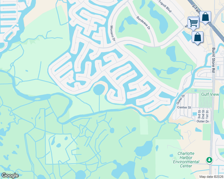 map of restaurants, bars, coffee shops, grocery stores, and more near 5068 San Massimo Drive in Punta Gorda