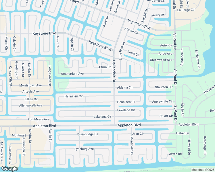 map of restaurants, bars, coffee shops, grocery stores, and more near 15553 Aldama Circle in Port Charlotte