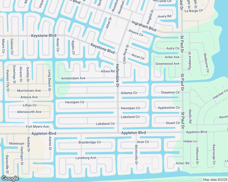 map of restaurants, bars, coffee shops, grocery stores, and more near 15553 Aldama Circle in Port Charlotte