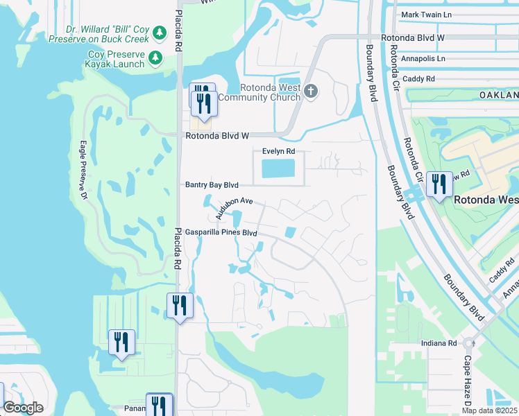 map of restaurants, bars, coffee shops, grocery stores, and more near 9254 Pinehaven Way in Englewood