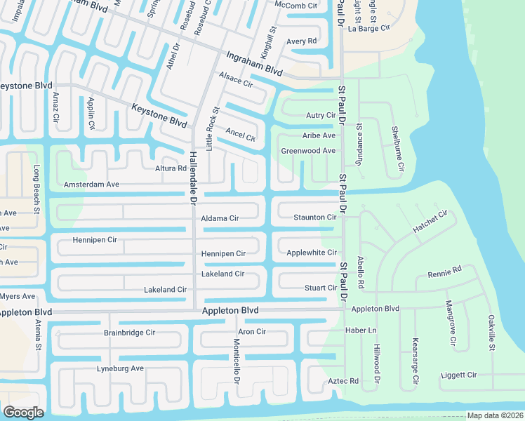 map of restaurants, bars, coffee shops, grocery stores, and more near 15704 Aldama Circle in Port Charlotte