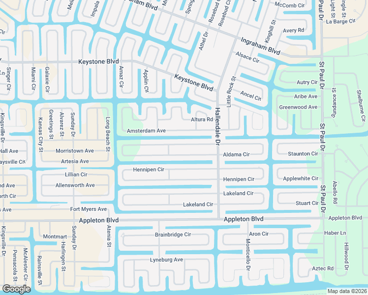 map of restaurants, bars, coffee shops, grocery stores, and more near 15457 Aldama Circle in Port Charlotte