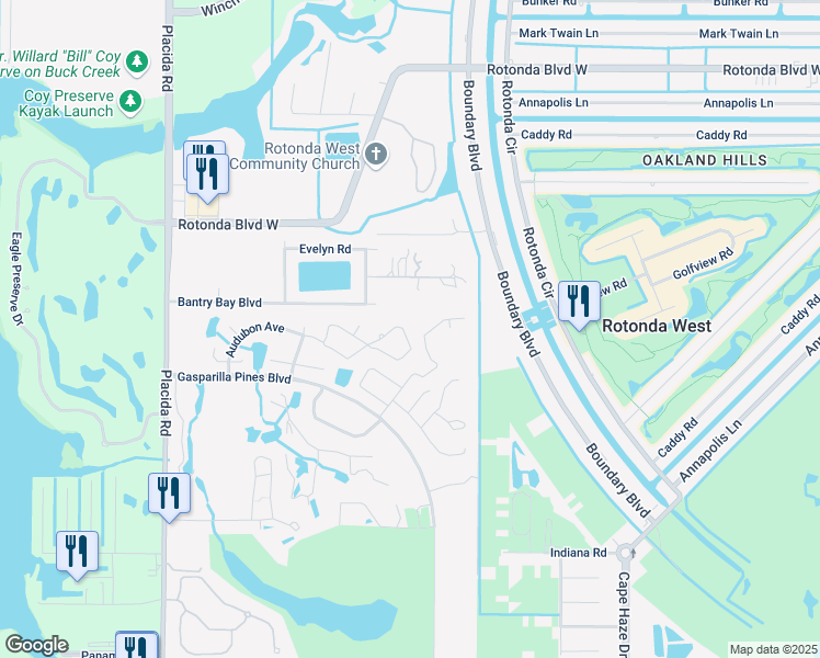 map of restaurants, bars, coffee shops, grocery stores, and more near 9142 Pinehaven Way in Englewood