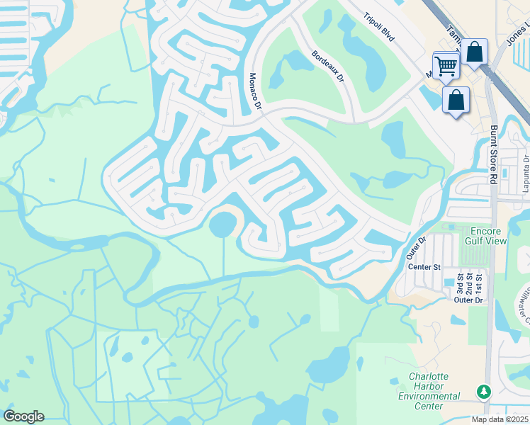 map of restaurants, bars, coffee shops, grocery stores, and more near 4046 San Massimo Drive in Punta Gorda
