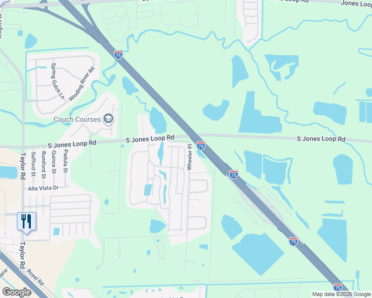 map of restaurants, bars, coffee shops, grocery stores, and more near Interstate 75 in Punta Gorda