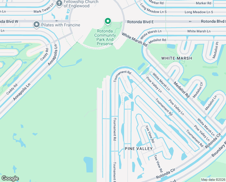 map of restaurants, bars, coffee shops, grocery stores, and more near 178 West Pine Valley Lane in Rotonda West
