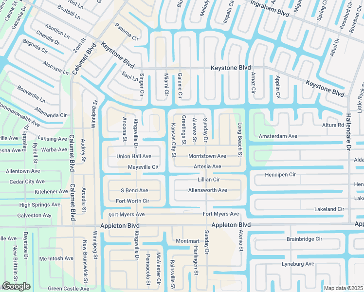 map of restaurants, bars, coffee shops, grocery stores, and more near 14292 Amestoy Avenue in Port Charlotte