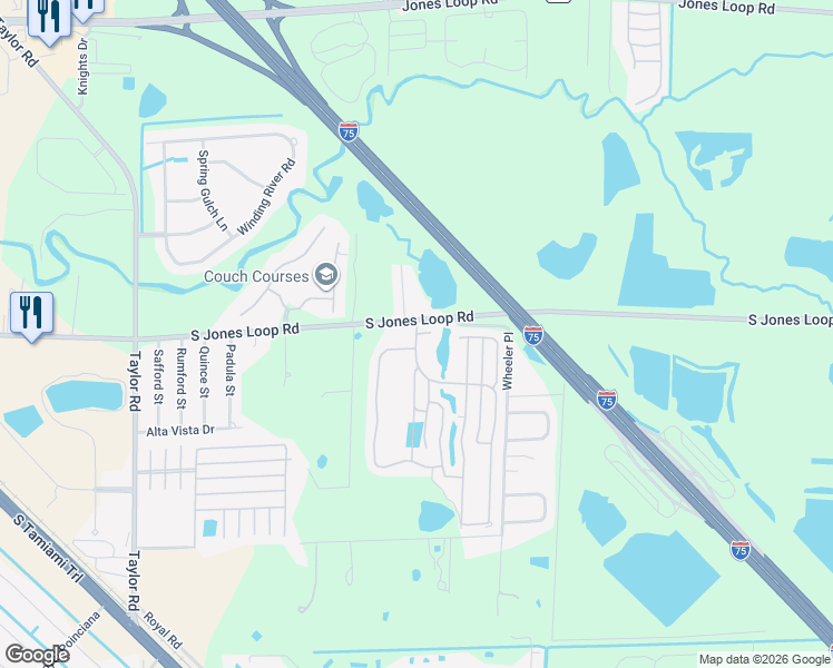 map of restaurants, bars, coffee shops, grocery stores, and more near 10 Jeffrey Drive in Punta Gorda