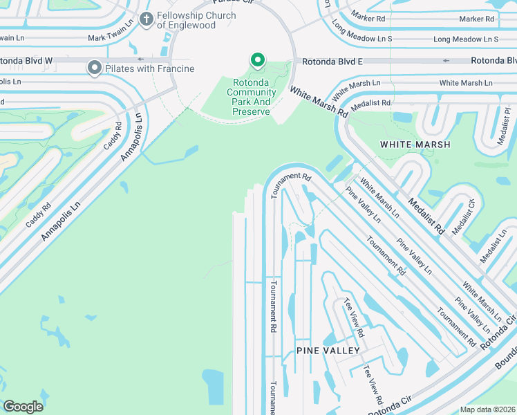 map of restaurants, bars, coffee shops, grocery stores, and more near 178 West Pine Valley Lane in Rotonda West