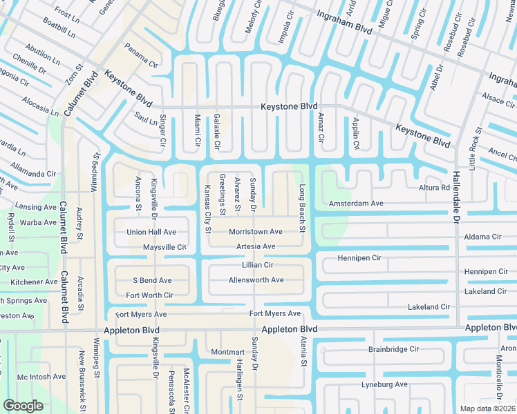 map of restaurants, bars, coffee shops, grocery stores, and more near 10072 Sunday Drive in Port Charlotte