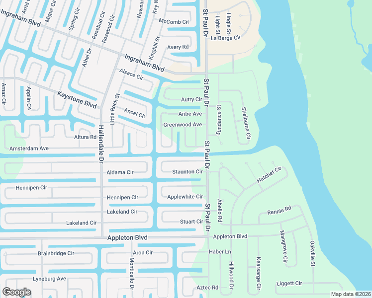 map of restaurants, bars, coffee shops, grocery stores, and more near 10079 Lebanon Drive in Port Charlotte