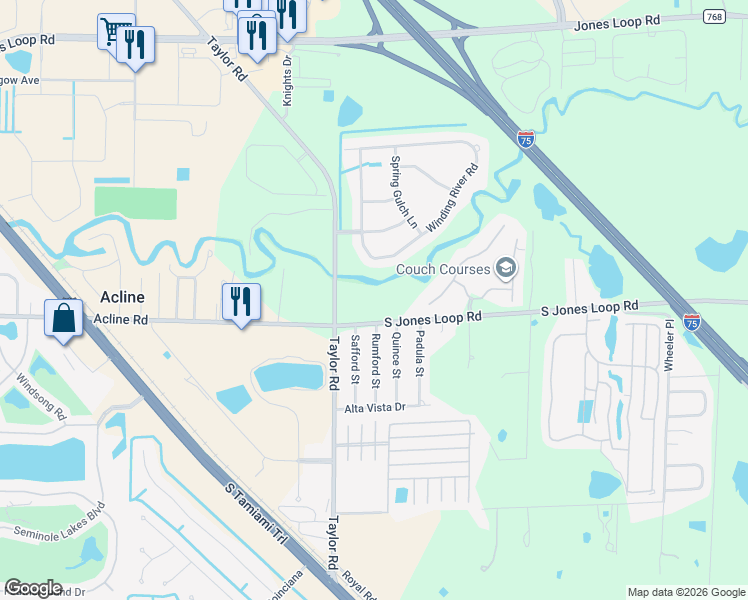 map of restaurants, bars, coffee shops, grocery stores, and more near 29510 South Jones Loop Road in Punta Gorda