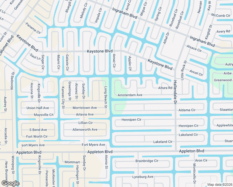 map of restaurants, bars, coffee shops, grocery stores, and more near 14981 Amsterdam Avenue in Port Charlotte