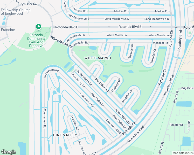 map of restaurants, bars, coffee shops, grocery stores, and more near 191 Medalist Road in Rotonda West