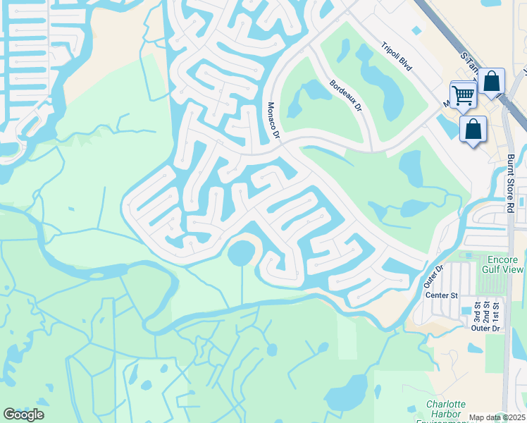 map of restaurants, bars, coffee shops, grocery stores, and more near 461 Macedonia Drive in Punta Gorda