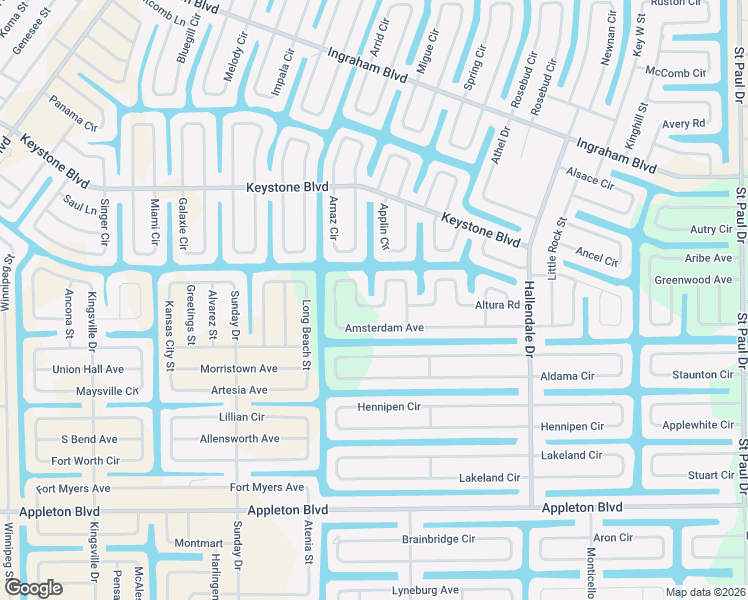 map of restaurants, bars, coffee shops, grocery stores, and more near 15078 Wichita Road in Port Charlotte
