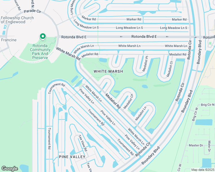 map of restaurants, bars, coffee shops, grocery stores, and more near 7 Medalist Way in Rotonda West