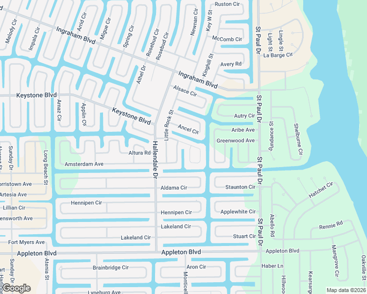 map of restaurants, bars, coffee shops, grocery stores, and more near 15337 Red Head Avenue in Port Charlotte