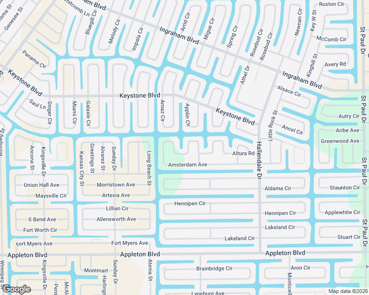 map of restaurants, bars, coffee shops, grocery stores, and more near 15078 Wichita Road in Port Charlotte