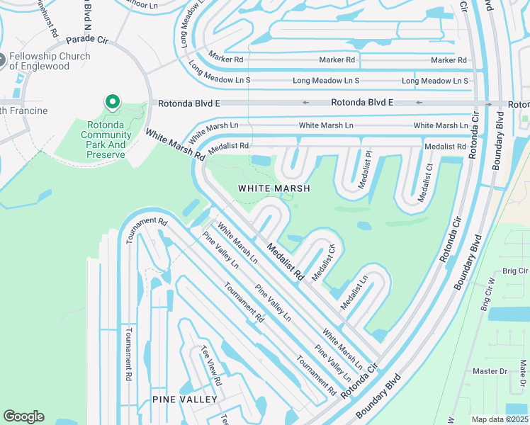 map of restaurants, bars, coffee shops, grocery stores, and more near 7 Medalist Way in Rotonda West