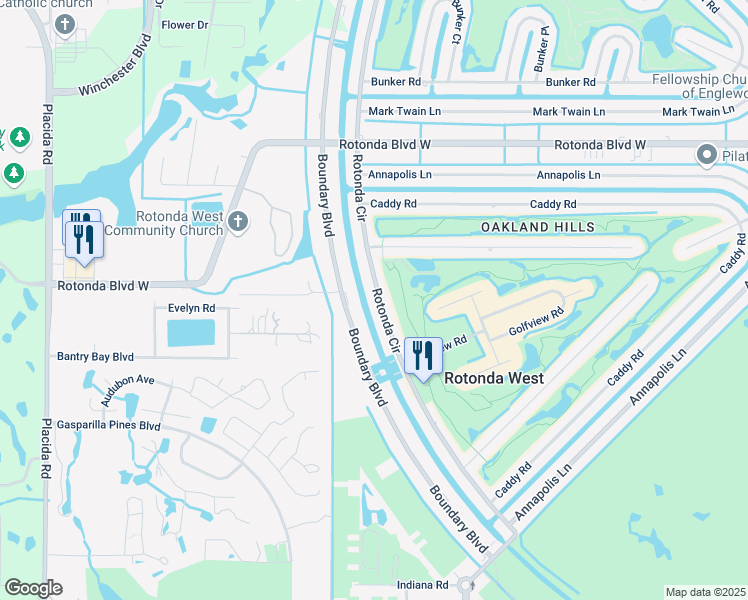 map of restaurants, bars, coffee shops, grocery stores, and more near 139 Rotonda Circle in Rotonda West
