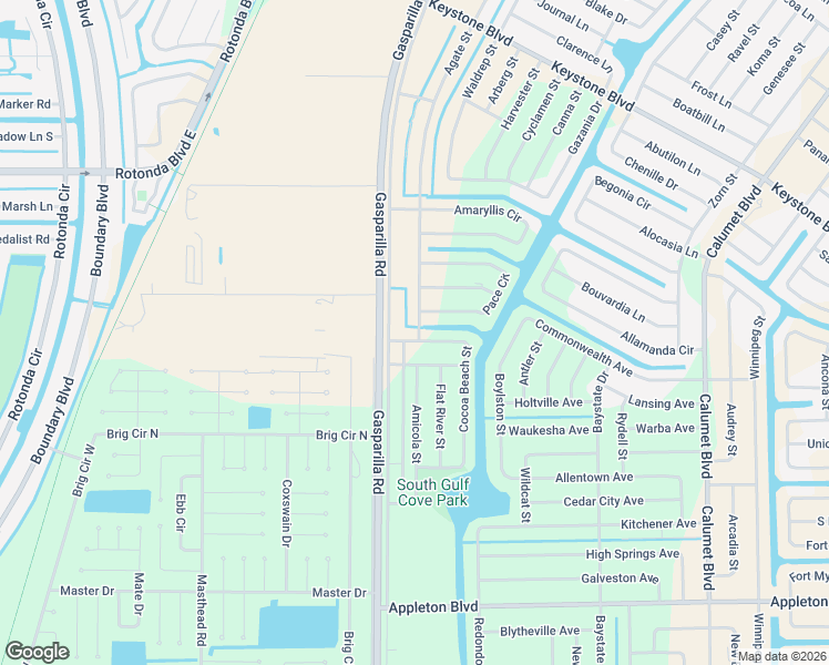 map of restaurants, bars, coffee shops, grocery stores, and more near 9482 Winborough Drive in Port Charlotte