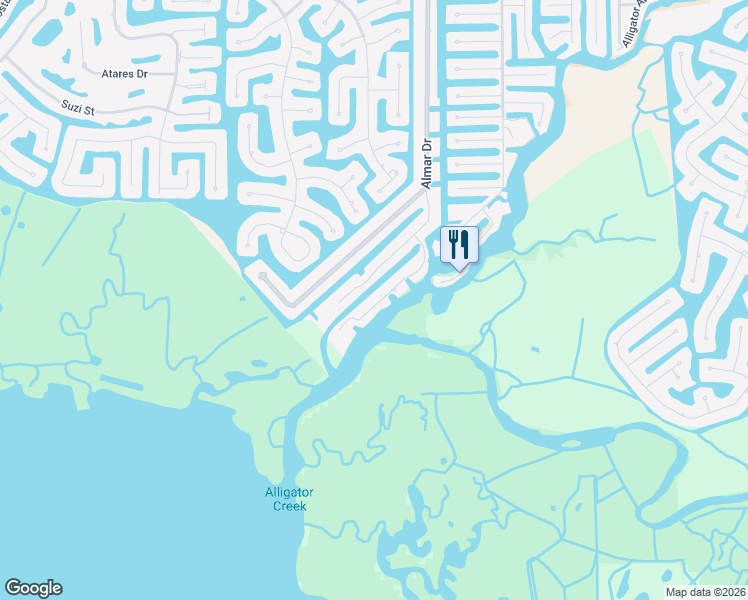 map of restaurants, bars, coffee shops, grocery stores, and more near 5512 River Bay Drive in Punta Gorda