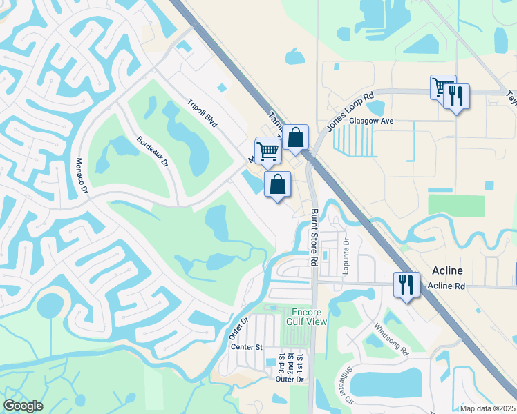 map of restaurants, bars, coffee shops, grocery stores, and more near 3959 San Rocco Drive in Punta Gorda