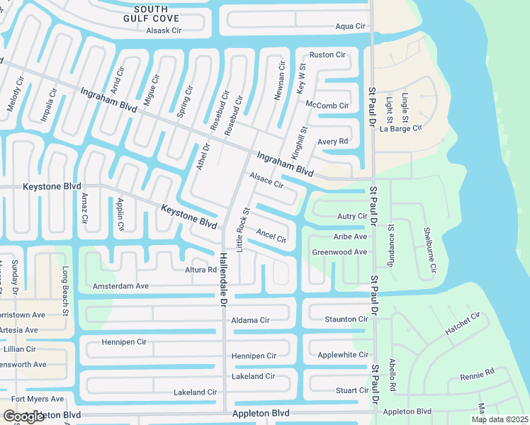 map of restaurants, bars, coffee shops, grocery stores, and more near 15326 Ancel Circle in Port Charlotte