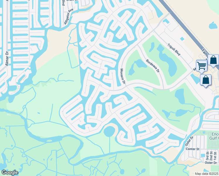 map of restaurants, bars, coffee shops, grocery stores, and more near 558 Madrid Boulevard in Punta Gorda