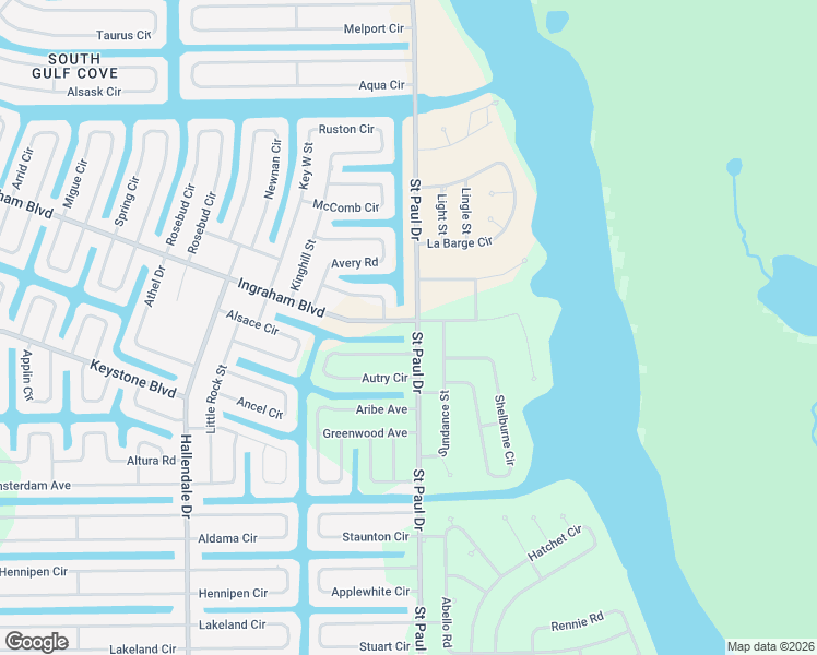 map of restaurants, bars, coffee shops, grocery stores, and more near 10001 Saint Paul Drive in Port Charlotte