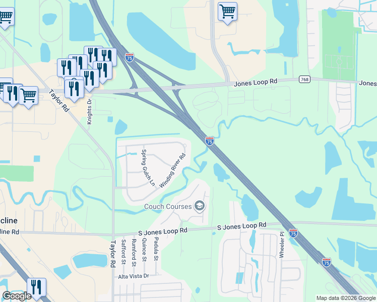 map of restaurants, bars, coffee shops, grocery stores, and more near 10106 Cypress Branch Court in Punta Gorda