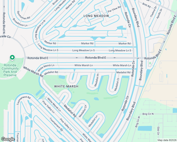 map of restaurants, bars, coffee shops, grocery stores, and more near 65 Medalist Road in Rotonda West