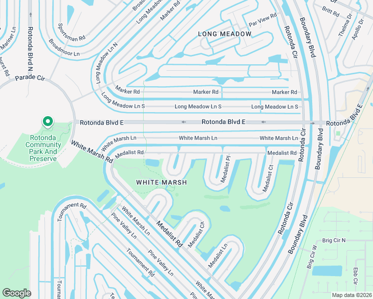 map of restaurants, bars, coffee shops, grocery stores, and more near 77 Medalist Road in Rotonda West