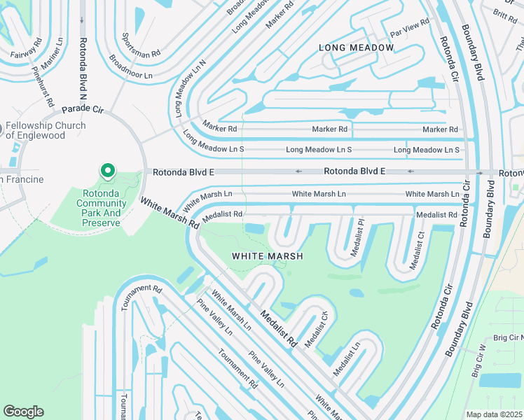 map of restaurants, bars, coffee shops, grocery stores, and more near 101 Medalist Road in Rotonda West