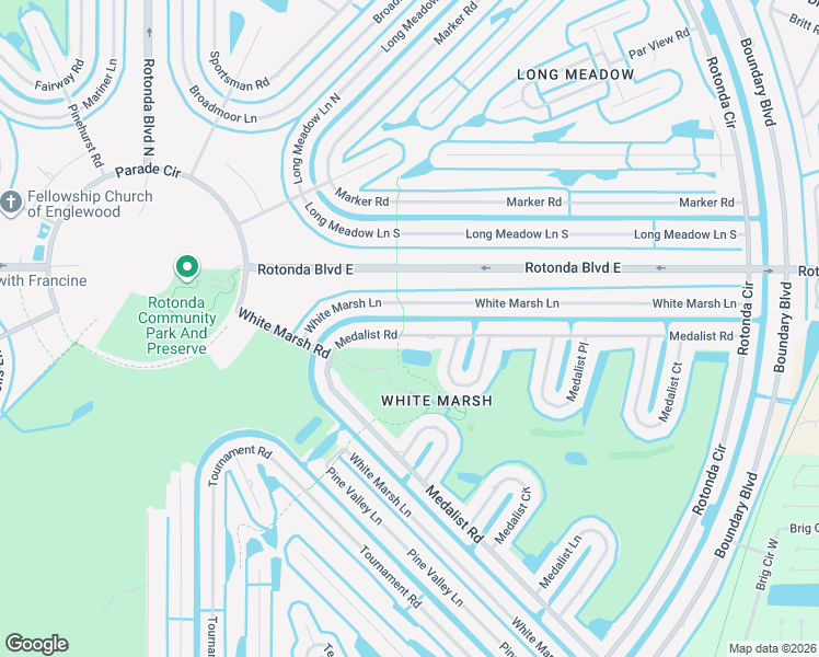 map of restaurants, bars, coffee shops, grocery stores, and more near 101 Medalist Road in Rotonda West