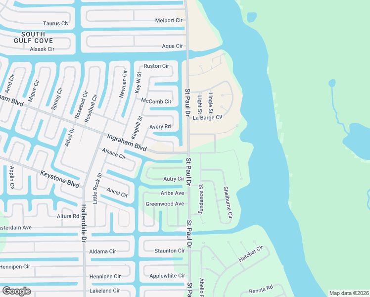 map of restaurants, bars, coffee shops, grocery stores, and more near 10001 Saint Paul Drive in Port Charlotte