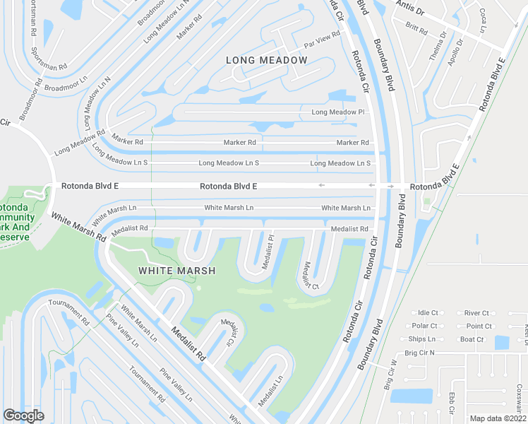 map of restaurants, bars, coffee shops, grocery stores, and more near 56 White Marsh Lane in Rotonda West