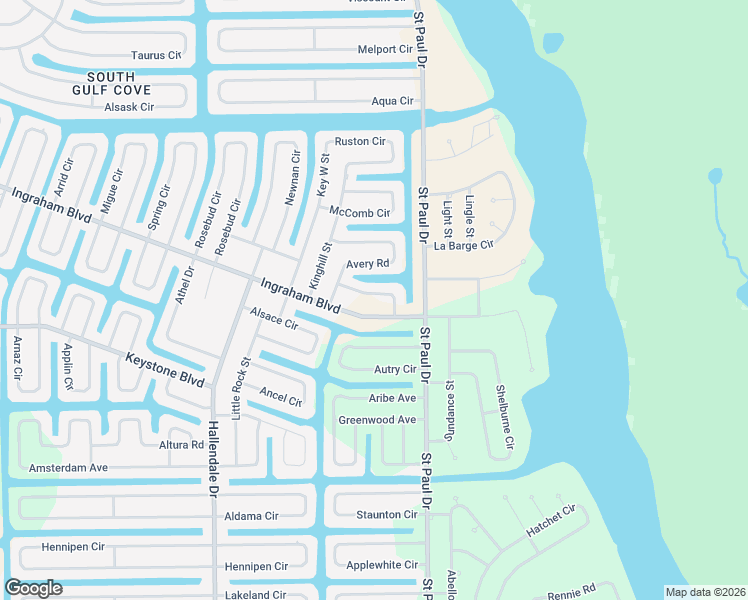 map of restaurants, bars, coffee shops, grocery stores, and more near 15109 Ingraham Boulevard in Port Charlotte