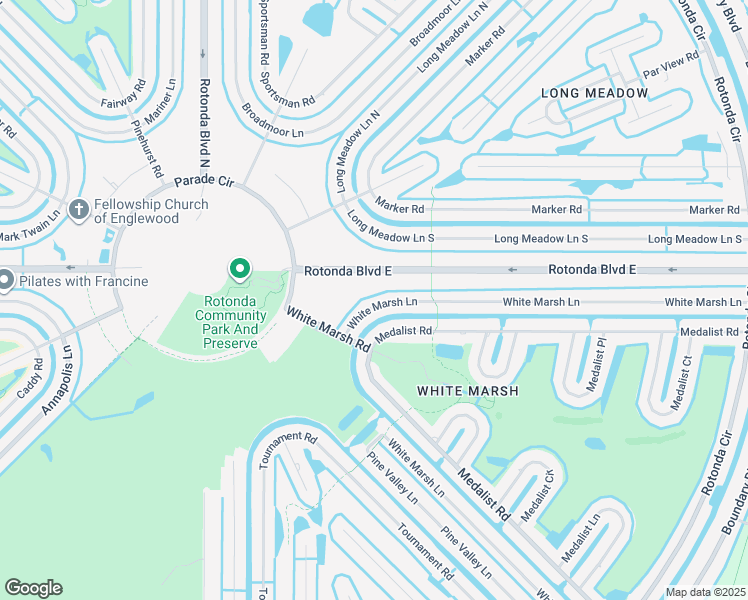 map of restaurants, bars, coffee shops, grocery stores, and more near 166 Rotonda Boulevard East in Rotonda West
