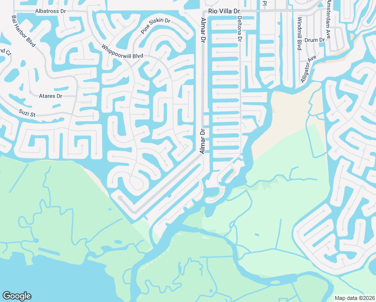 map of restaurants, bars, coffee shops, grocery stores, and more near 1227 Whippoorwill Ct in Punta Gorda