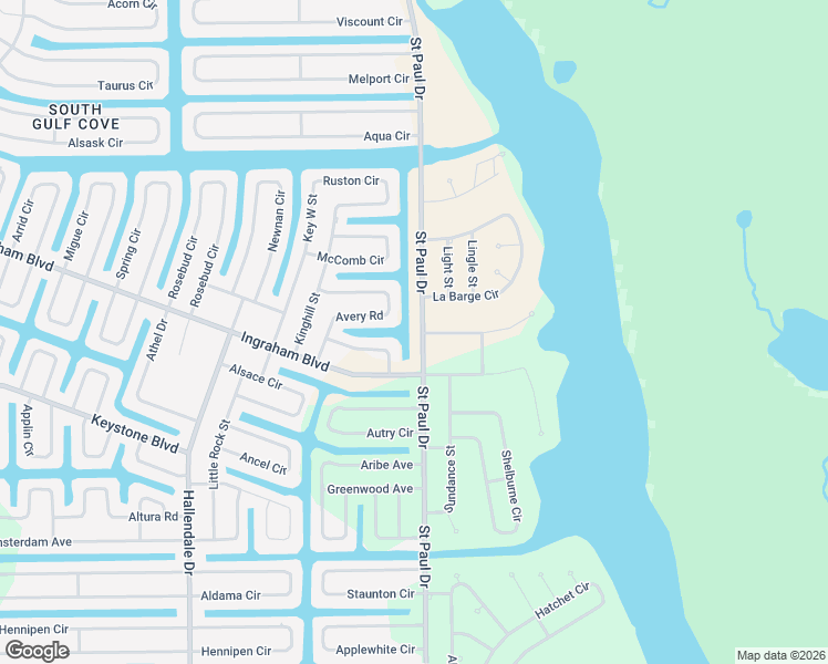 map of restaurants, bars, coffee shops, grocery stores, and more near 9477 Saint Paul Drive in Port Charlotte