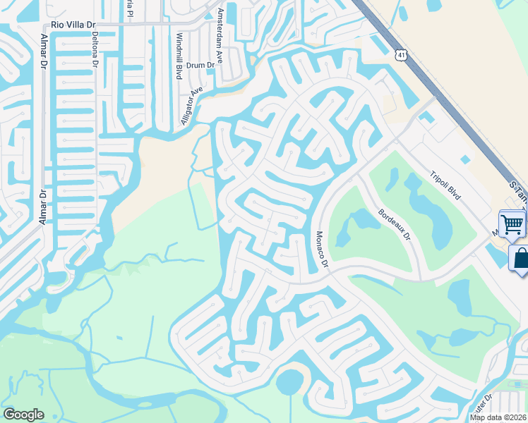 map of restaurants, bars, coffee shops, grocery stores, and more near 3835 Paola Drive in Punta Gorda