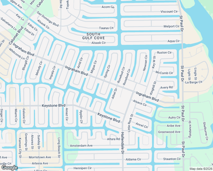map of restaurants, bars, coffee shops, grocery stores, and more near 14786 Ingraham Boulevard in Port Charlotte