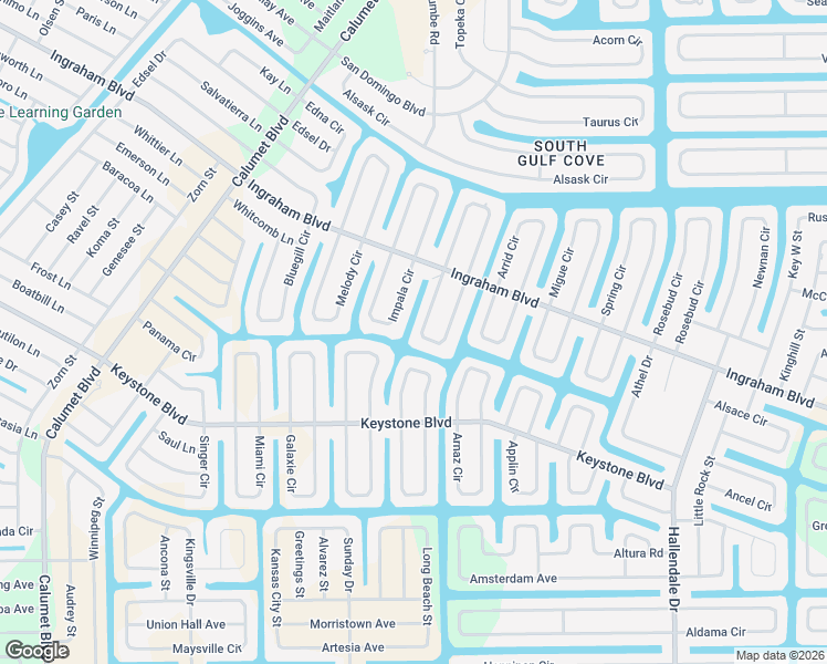map of restaurants, bars, coffee shops, grocery stores, and more near 9499 Snapper Circle in Port Charlotte