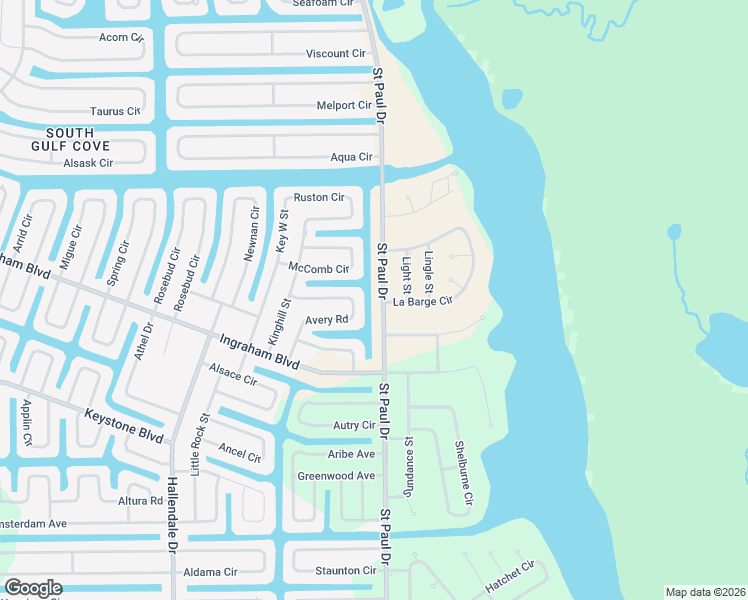 map of restaurants, bars, coffee shops, grocery stores, and more near 9421 Saint Paul Drive in Port Charlotte