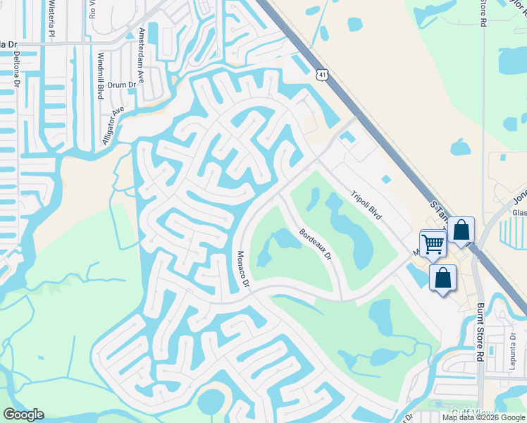 map of restaurants, bars, coffee shops, grocery stores, and more near 431 Monaco Drive in Punta Gorda