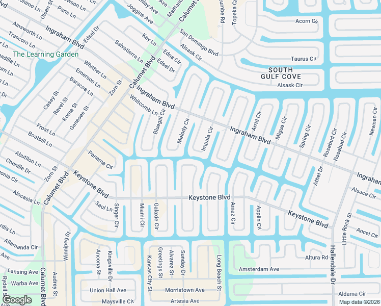 map of restaurants, bars, coffee shops, grocery stores, and more near 9454 Impala Circle in Port Charlotte